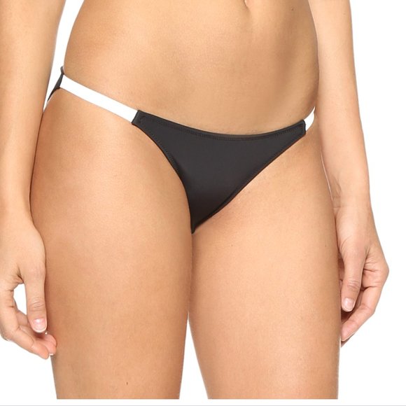 NEW SOLID & STRIPED Black Triangle Bikini Set - Picture 5 of 9